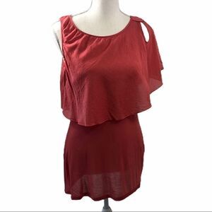 Yoana Baraschi Maroon Asymmetrical Top Size S